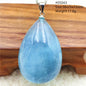 Natural Blue Aquamarine Pendant Clear Water Drop Women Men Brazil Aquamarine Crystal Necklace Jewelry AAAAA