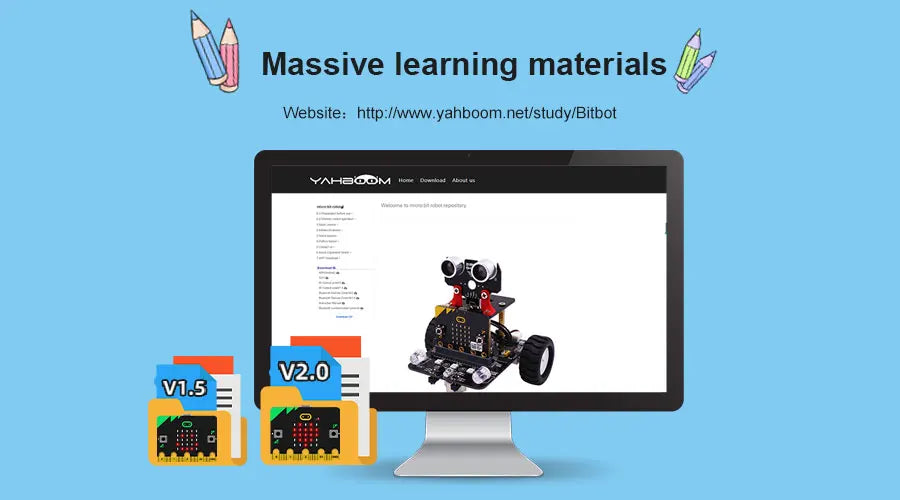 Yahboom Programmable Robot Smart Car for Kids Gift Education DIY Learning Coding Kit APP IR Control Compatible with Microbit V2