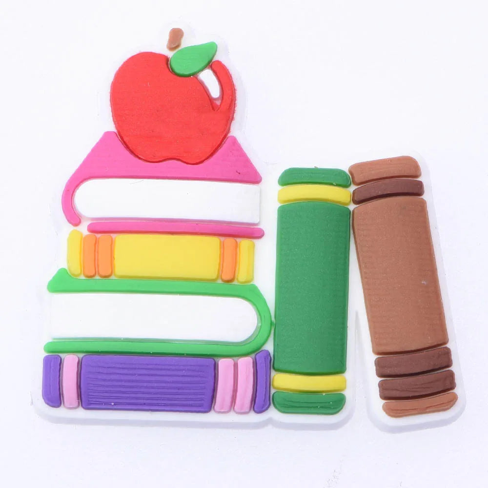 1pcs/lot Cute Cartoon Animals School Teacher Shoe Charms Shoe Decorations Accessories For  Kids Gifts