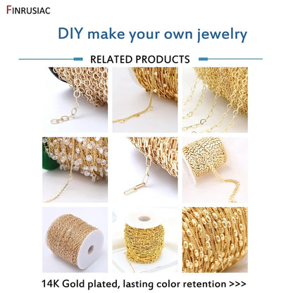 Chaîne de bijoux DIY en vrac 2020, nouvelle chaîne cubaine ronde en laiton plaqué or véritable 14 carats pour la fabrication de bijoux
