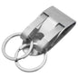 Stainless Steel Keyring Security Clip On Heavy Duty Belt for Key Clip Belt Keychain 2 Detachable Keyrings Belt for Key Holder