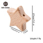 10PC Baby Wooden Teether Animal Beads Beech Rodent Star DIY Pacifier Chain Teething Bracelet Accessories Montessori Newborn Gift