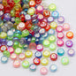 Perles plates en acrylique avec lettres de l'alphabet dorées pour la fabrication de bijoux faits à la main, bracelets à breloques, colliers et accessoires