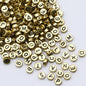Perles plates en acrylique avec lettres de l'alphabet dorées pour la fabrication de bijoux faits à la main, bracelets à breloques, colliers et accessoires