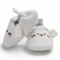 Bottes de neige tricotées pour bébé fille, chaussures pour nouveau-né, automne-hiver, coton, semelles chaudes et douces, en peluche, pour les premiers pas