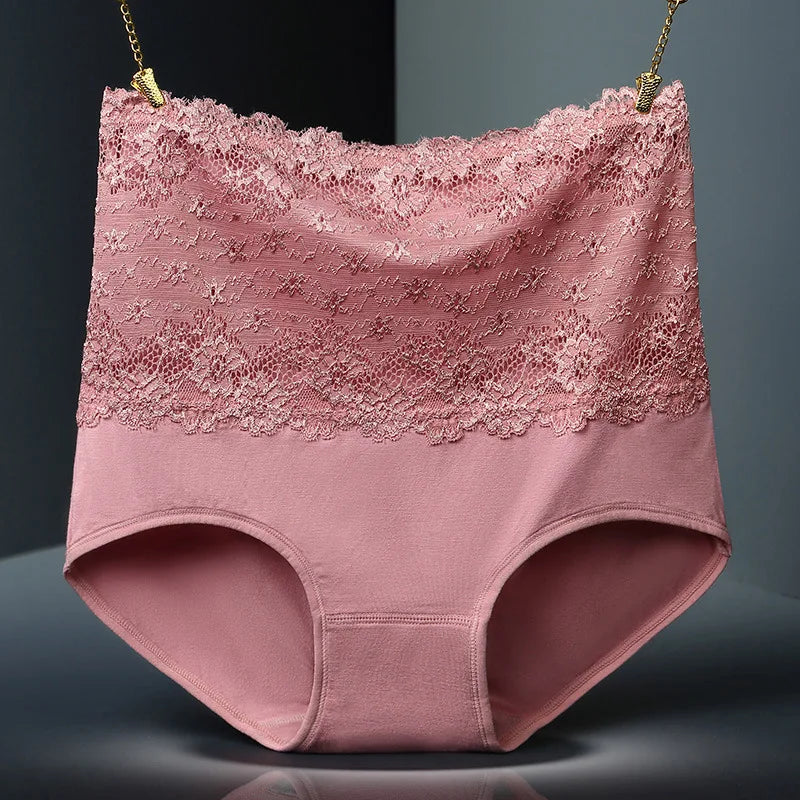High Waist Sexy Lace Women Underwear Thin Seamless Traceless Briefs Shapewear Abdomen Hip Slimming Calcinha Lingerie Panties