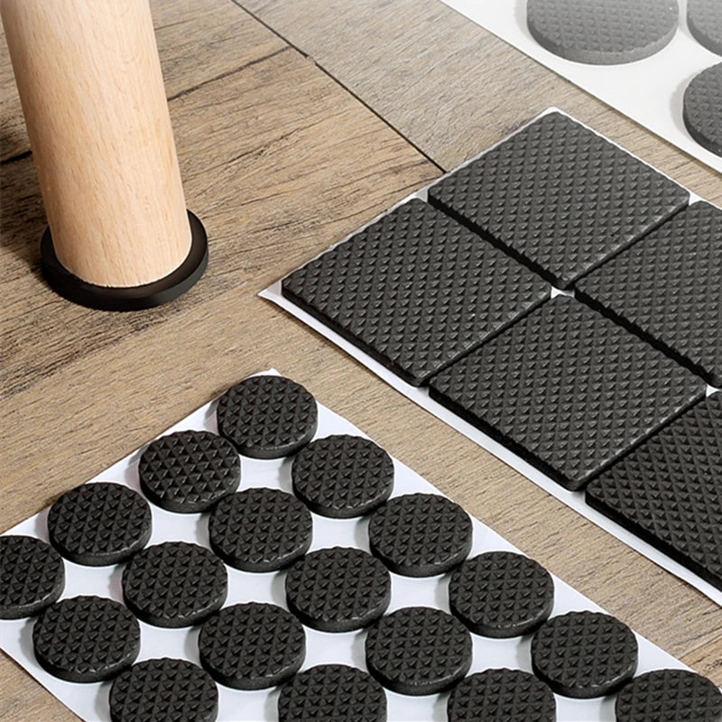 Tapis de protection anti-rayures pour pieds de meubles, couvre-pieds de table, antidérapants, noirs, autocollants