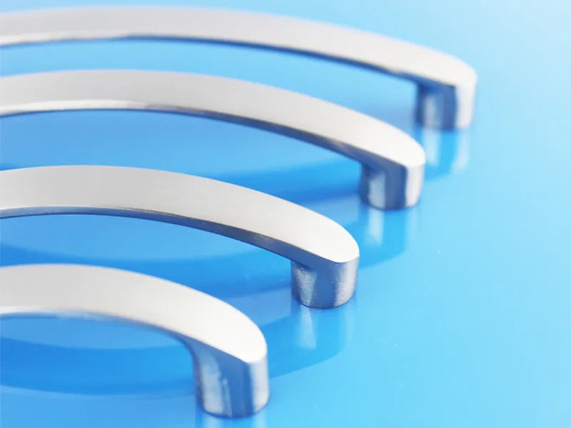 Poignées de meuble en alliage d'aluminium brossé pour porte de cuisine, tiroir, meuble moderne