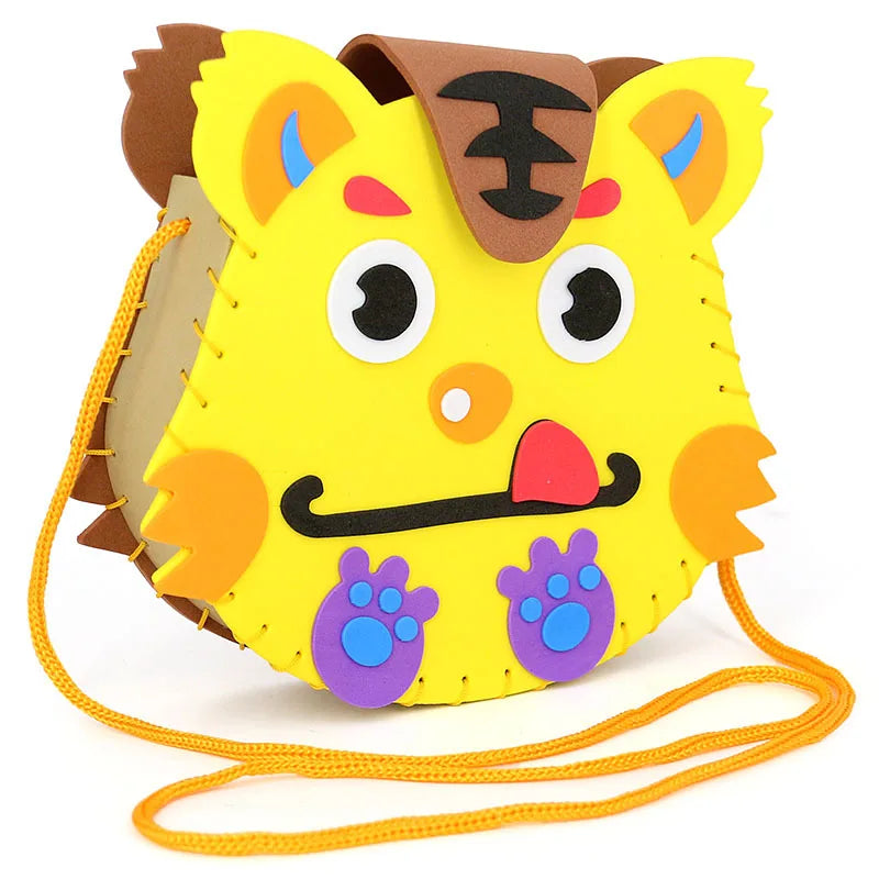 Non-Woven New Handicraft Toys for Children Pink Bag Girl Gift Fabrication DIY Toy Animal Handbag Arts Crafts Educational Toy