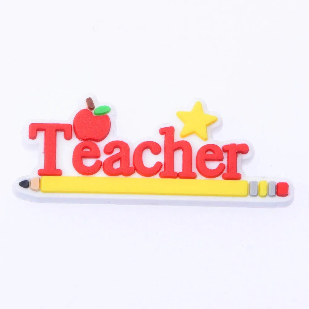 1pcs/lot Cute Cartoon Animals School Teacher Shoe Charms Shoe Decorations Accessories For  Kids Gifts