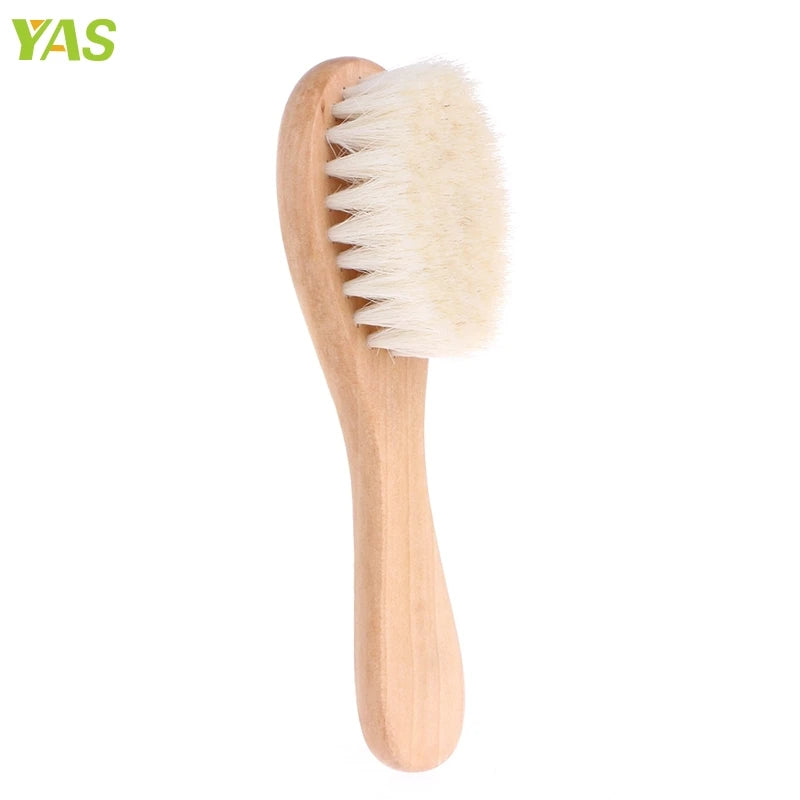 Wooden Handle Brush Baby Hairbrush Newborn Hair Brush Infant Comb Head Massager For Boys And Girls #330