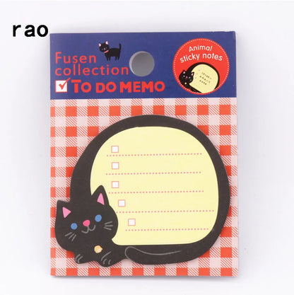 Charmant bloc-notes série animaux 070, notes autocollantes, marque-page, pointez-le, papier autocollant, fournitures scolaires, blocs-notes, cahiers