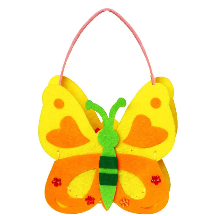 Non-Woven New Handicraft Toys for Children Pink Bag Girl Gift Fabrication DIY Toy Animal Handbag Arts Crafts Educational Toy