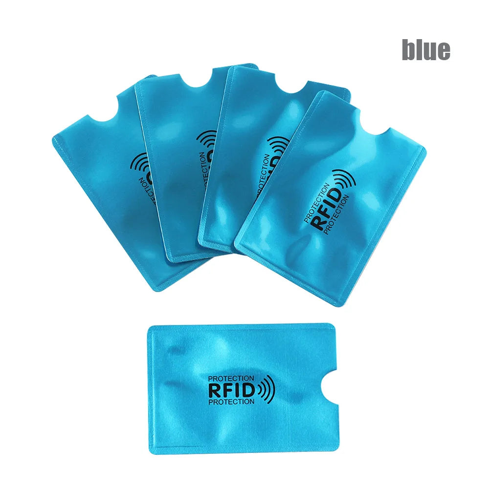 10PC Anti Rfid Blocking Reader Lock Card Holder Id Bank Card Case Protection Aluminium Metal Smart Anti-theft Credit Card Holder
