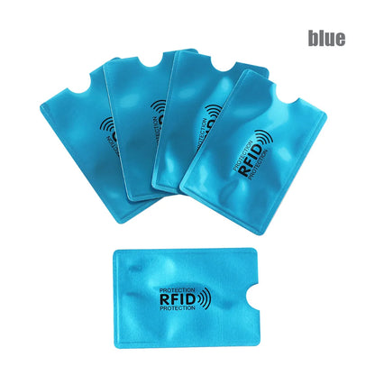 10PC Anti Rfid Blocking Reader Lock Card Holder Id Bank Card Case Protection Aluminium Metal Smart Anti-theft Credit Card Holder