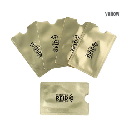 10PC Anti Rfid Blocking Reader Lock Card Holder Id Bank Card Case Protection Aluminium Metal Smart Anti-theft Credit Card Holder