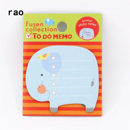 Charmant bloc-notes série animaux 070, notes autocollantes, marque-page, pointez-le, papier autocollant, fournitures scolaires, blocs-notes, cahiers