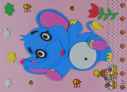 5 Sheets/Set EVA 3D Pasting Paper Children Handmade Materials Kids DIY Craft Toys Kindergarten Baby Puzzle Stereo Sticker