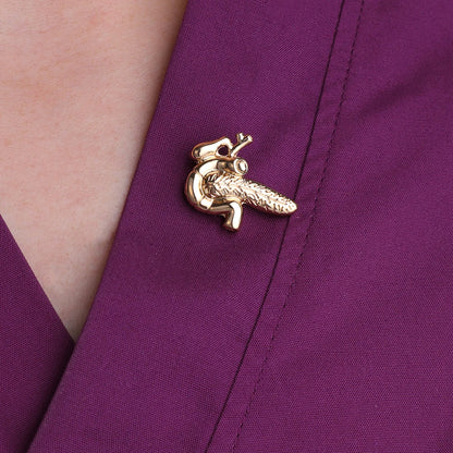 Best Pancreas Pin Badge Anatomy Medical Doctors Nurse Gift Gold Color Lapel Pin Metal An Exquisite Brooch Classic Jewelry Women
