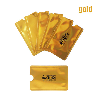 10PC Anti Rfid Blocking Reader Lock Card Holder Id Bank Card Case Protection Aluminium Metal Smart Anti-theft Credit Card Holder