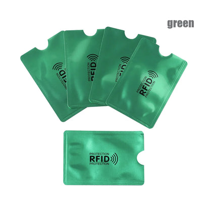 10PC Anti Rfid Blocking Reader Lock Card Holder Id Bank Card Case Protection Aluminium Metal Smart Anti-theft Credit Card Holder