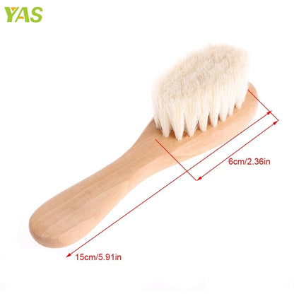 Wooden Handle Brush Baby Hairbrush Newborn Hair Brush Infant Comb Head Massager For Boys And Girls #330