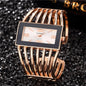 Montre-bracelet tendance pour femmes, bracelet entièrement en acier inoxydable, de luxe, en or rose, tendance 2025