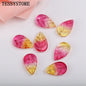 10pcs Small Leaf Shape Lampwork Beads Multi Gradient Color Glass Beads For Jewelry Making Handmade DIY Accessories