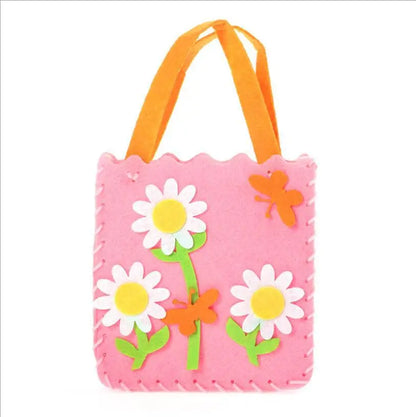 Non-Woven New Handicraft Toys for Children Pink Bag Girl Gift Fabrication DIY Toy Animal Handbag Arts Crafts Educational Toy