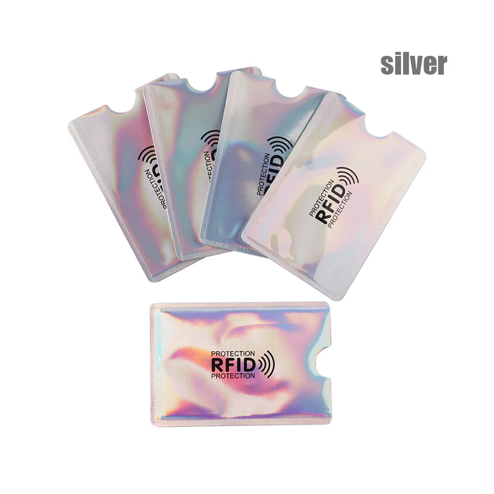 10PC Anti Rfid Blocking Reader Lock Card Holder Id Bank Card Case Protection Aluminium Metal Smart Anti-theft Credit Card Holder