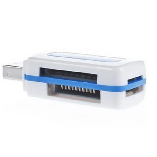 Lecteur de cartes mémoire portable 4 en 1 multiport haute vitesse avec emplacement pour carte TF M2 MS pour ordinateur