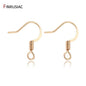 Crochets de boucles d'oreilles plaqués or 14 carats, en laiton de haute qualité, pour la fabrication de bijoux, vente en gros