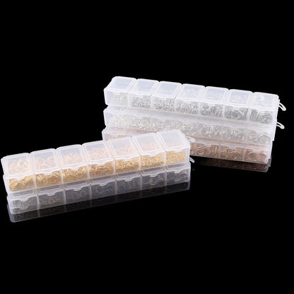 Lot de 1 370 anneaux ouverts en métal mixte, connecteurs pour fabrication de bijoux, colliers, bracelets, fournitures