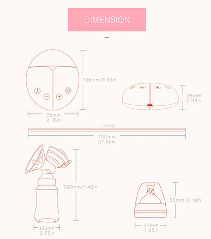 Electric breast pump unilateral and bilateral breast pump manual silicone breast pump baby breastfeeding accessories