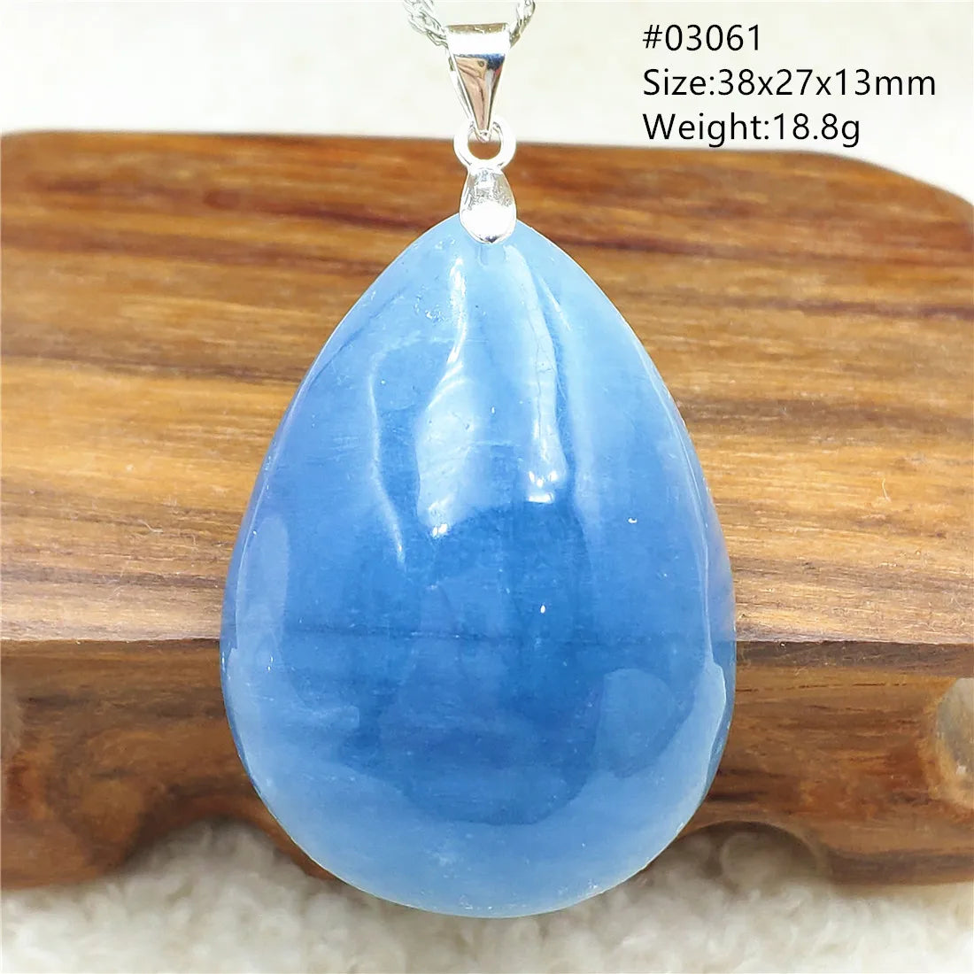 Natural Blue Aquamarine Pendant Clear Water Drop Women Men Brazil Aquamarine Crystal Necklace Jewelry AAAAA