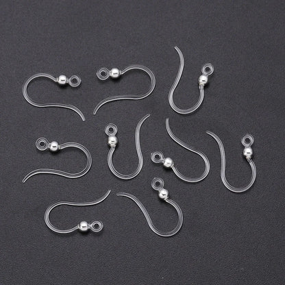 Louleur Crochets d'oreilles en résine transparente pour la fabrication de bijoux, boucles d'oreilles, base de crochet, accessoires de bricolage, vente en gros