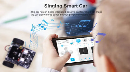 Yahboom Programmable Robot Smart Car for Kids Gift Education DIY Learning Coding Kit APP IR Control Compatible with Microbit V2