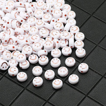 Perles plates en acrylique avec lettres de l'alphabet dorées pour la fabrication de bijoux faits à la main, bracelets à breloques, colliers et accessoires