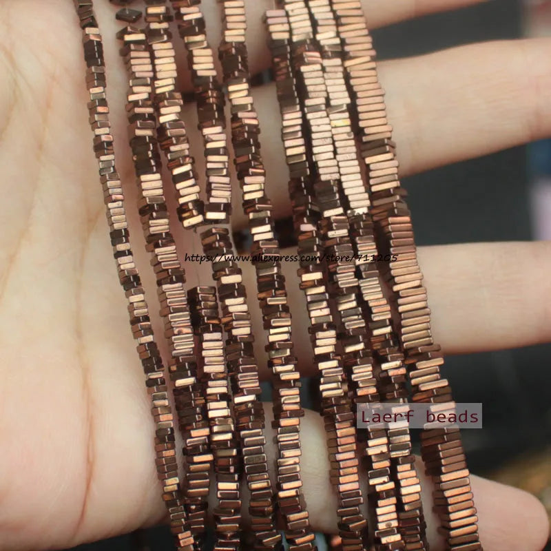 Natural Hematite Square Spacer Beads 2/3/4/6mm For DIY Jewelry Making ! Necklace ,Bracel