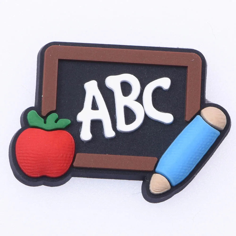 1pcs/lot Cute Cartoon Animals School Teacher Shoe Charms Shoe Decorations Accessories For  Kids Gifts