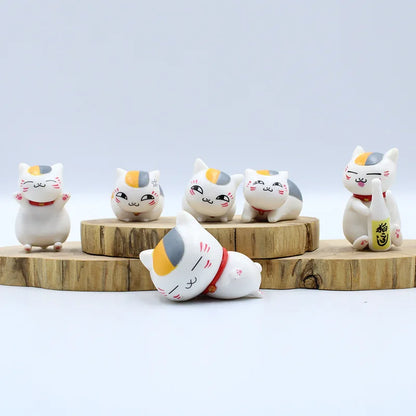 Toy Cat Collection Funny Mini Cats Miniatures Japanese Bell Cat Funny Lucky Cat Creative Ornaments Dancing Cat Doll Holder Cats