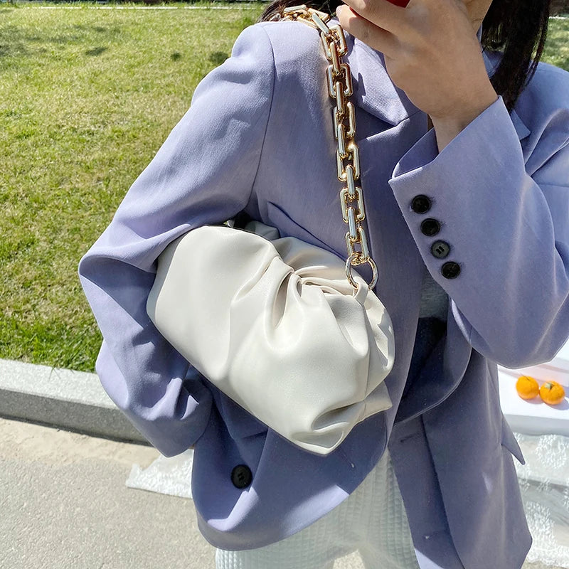 Sacs à bandoulière en cuir synthétique pour femmes, fourre-tout d'été, sac à main de voyage avec chaîne et poignée supérieure