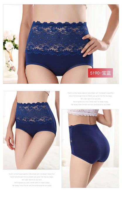 High Waist Sexy Lace Women Underwear Thin Seamless Traceless Briefs Shapewear Abdomen Hip Slimming Calcinha Lingerie Panties
