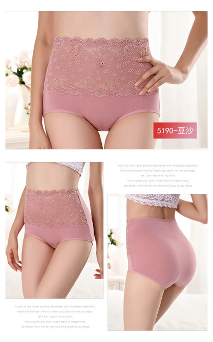 High Waist Sexy Lace Women Underwear Thin Seamless Traceless Briefs Shapewear Abdomen Hip Slimming Calcinha Lingerie Panties