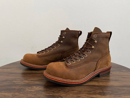 Unisex Autumn Vintage Handmade Men Casual Cow Leather Shoes High Quality Dress Ankle Boots British Tooling Work Motorcycle Boots