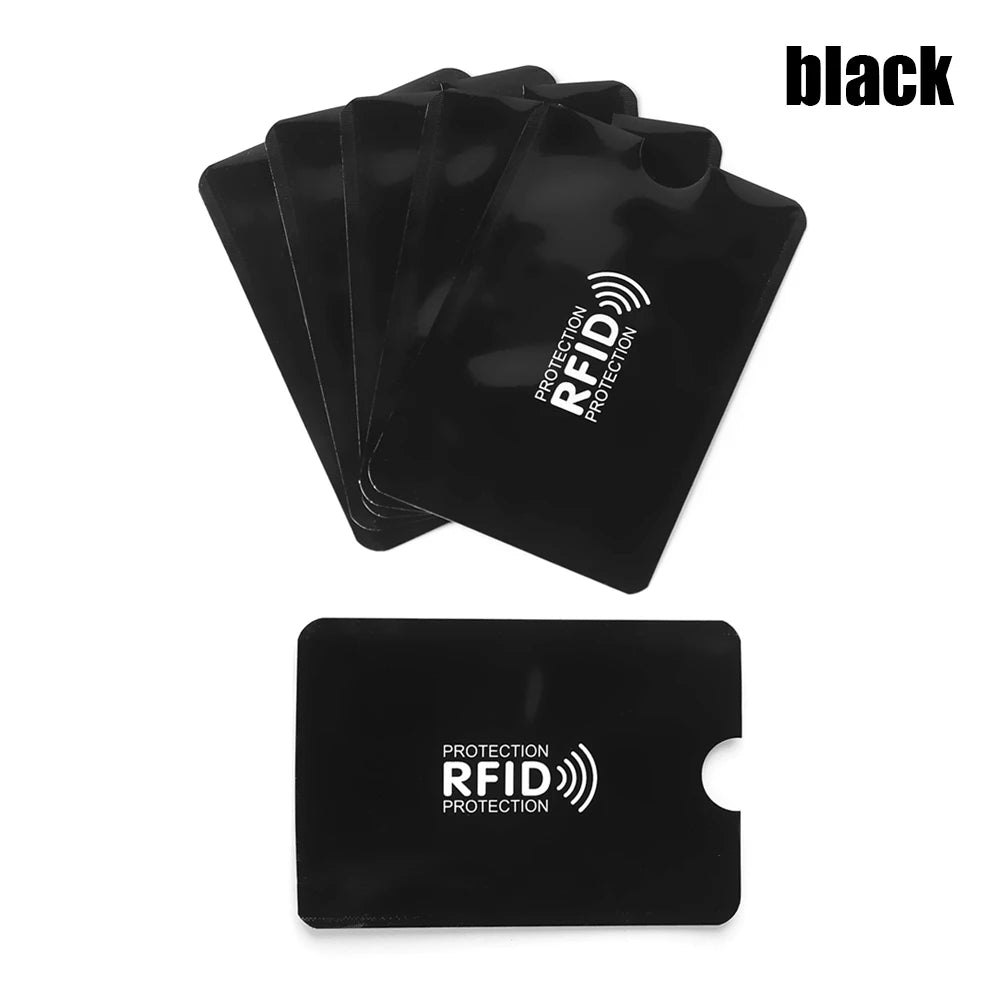 10PC Anti Rfid Blocking Reader Lock Card Holder Id Bank Card Case Protection Aluminium Metal Smart Anti-theft Credit Card Holder