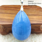 Natural Blue Aquamarine Pendant Clear Water Drop Women Men Brazil Aquamarine Crystal Necklace Jewelry AAAAA