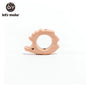 10PC Baby Wooden Teether Animal Beads Beech Rodent Star DIY Pacifier Chain Teething Bracelet Accessories Montessori Newborn Gift