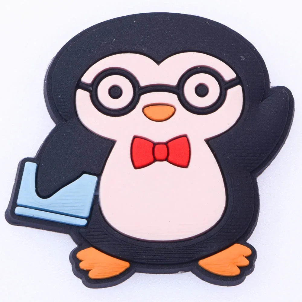 1pcs/lot Cute Cartoon Animals School Teacher Shoe Charms Shoe Decorations Accessories For  Kids Gifts