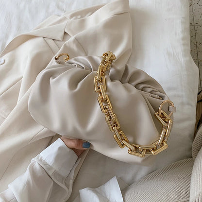 Sacs à bandoulière en cuir synthétique pour femmes, fourre-tout d'été, sac à main de voyage avec chaîne et poignée supérieure